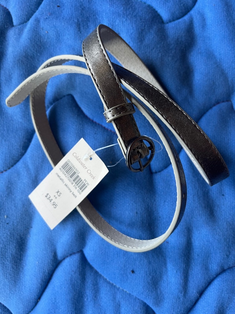 Coldwater Creek Metallic Skinny Belt